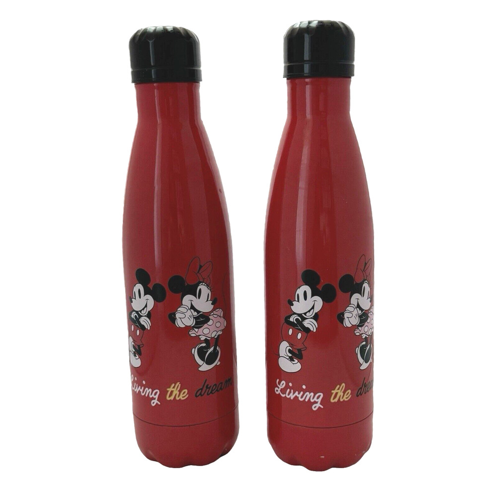 Disney Water Bottles‎ Red Mickey Minnie Mouse Insulated Stainless Steel Drinking